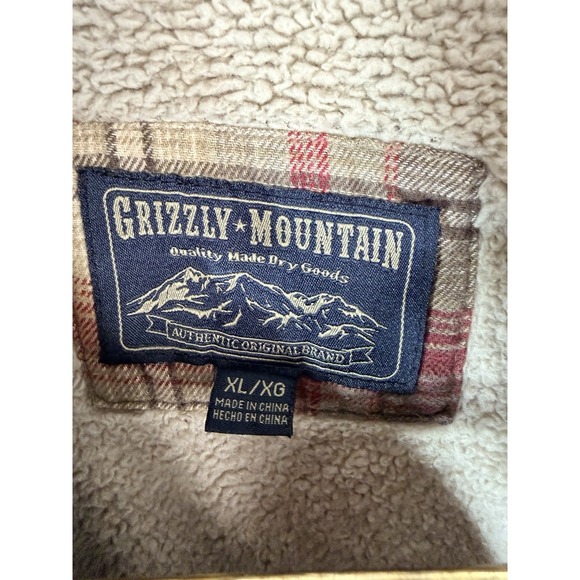 Lot 3 Grizzly Mtn Fleece Lined Plaid Flannel Snap Shirts - 2XL Red/Black + 2XL - Picture 4 of 16